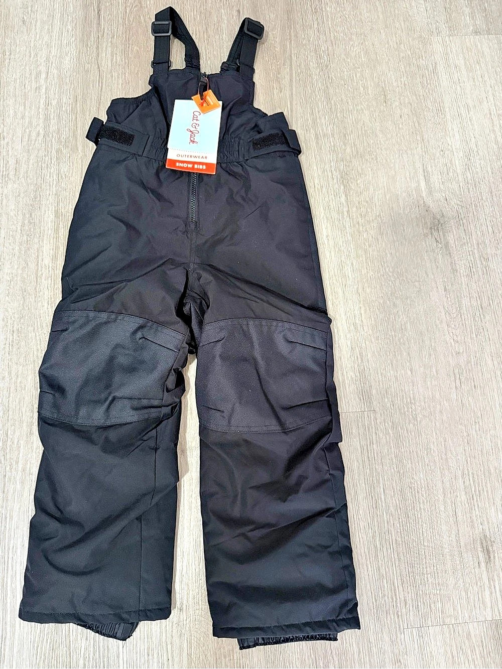 Cat & Jack Snow Bibs Black Boys 2T